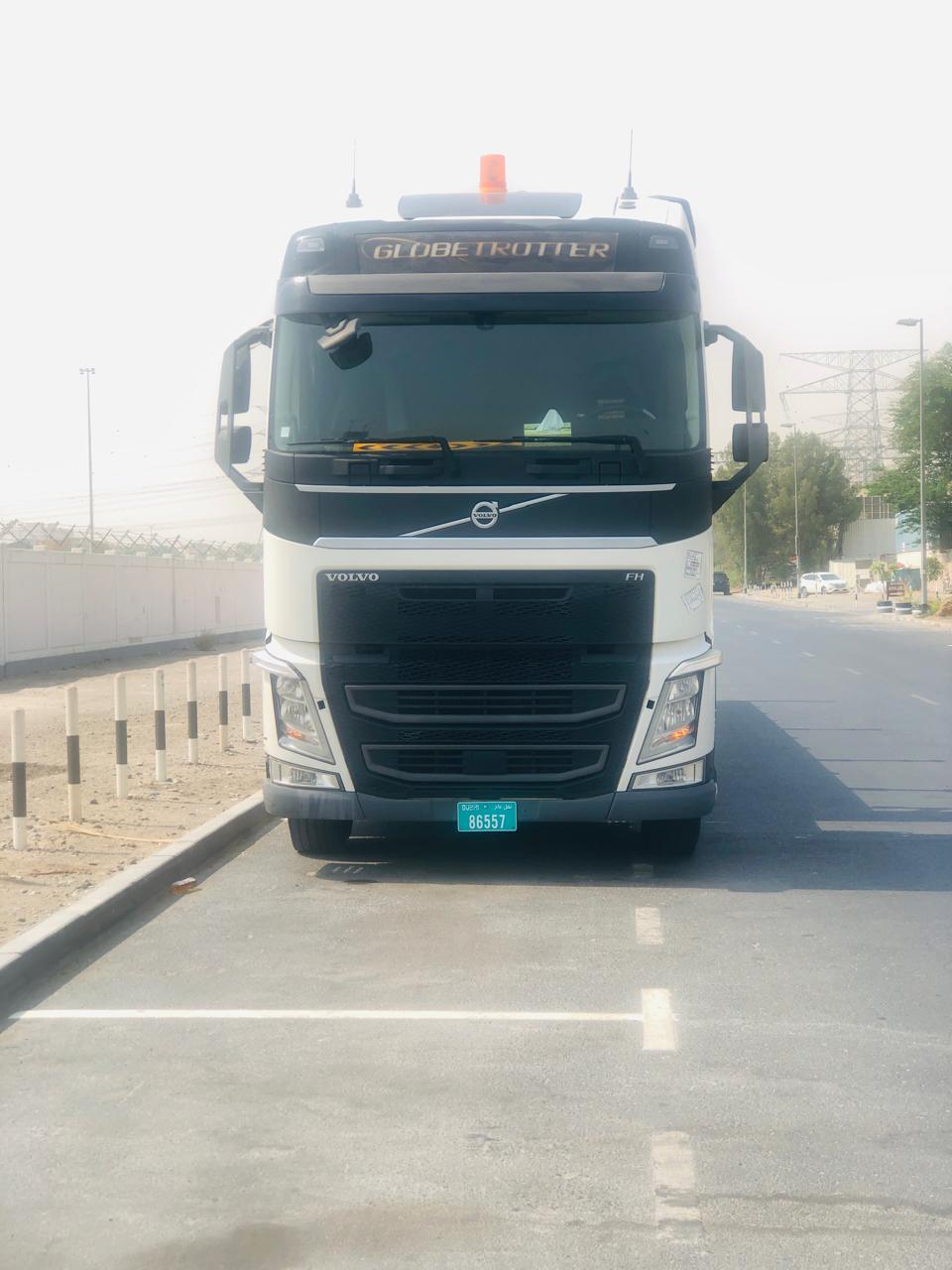 Flatbed Trailer for Site and Industrial Materials - Focus Global Cargo Transport UAE fleet