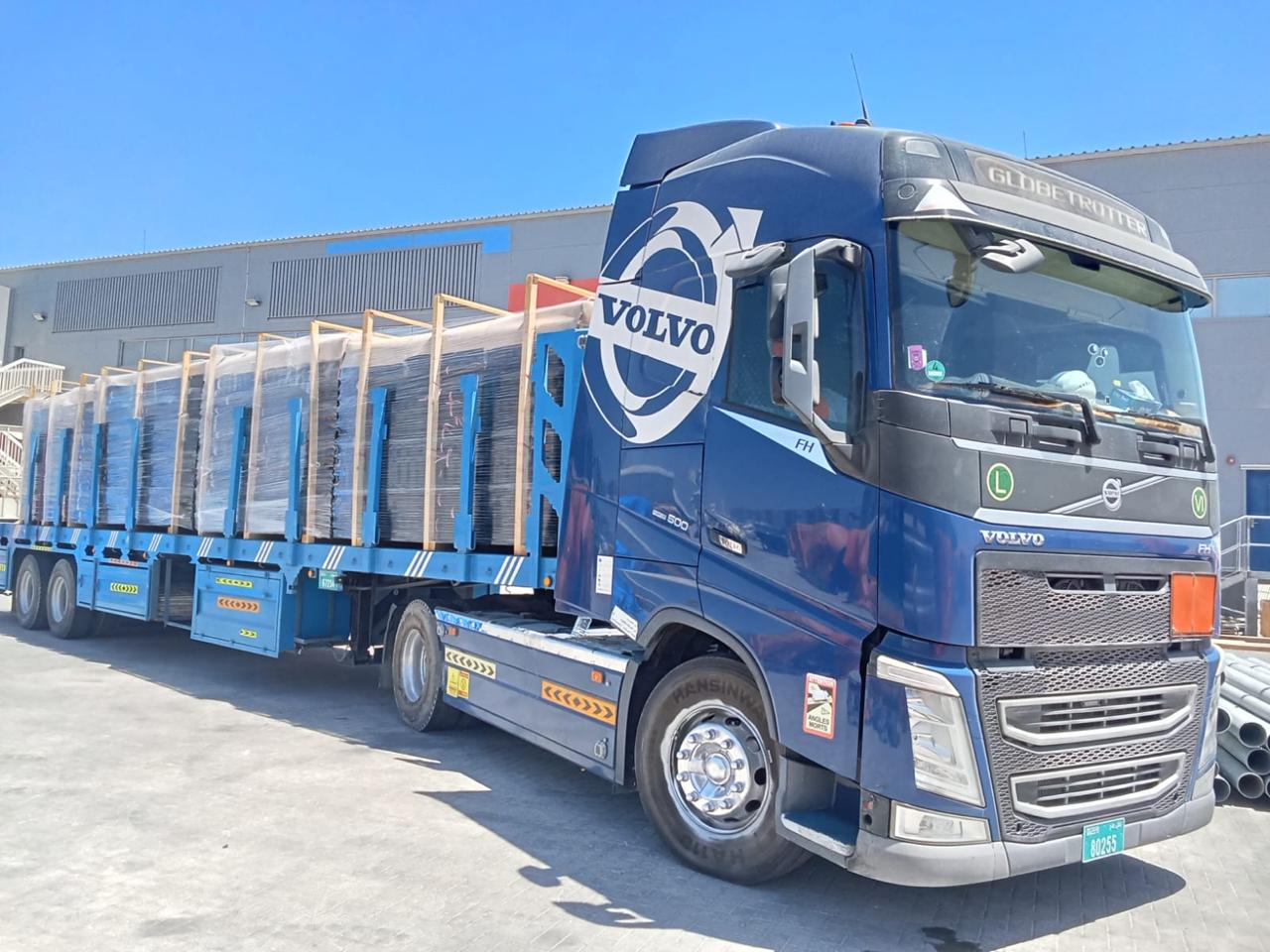 Flatbed Trailer for Site and Industrial Materials - Focus Global Cargo Transport UAE fleet