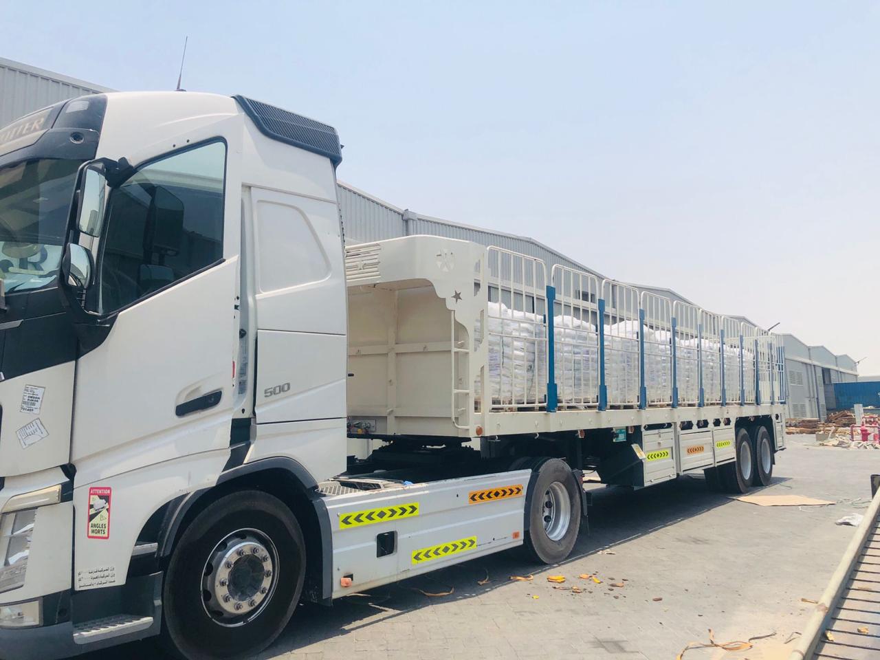 Flatbed & Curtain-Side Trailers in operation