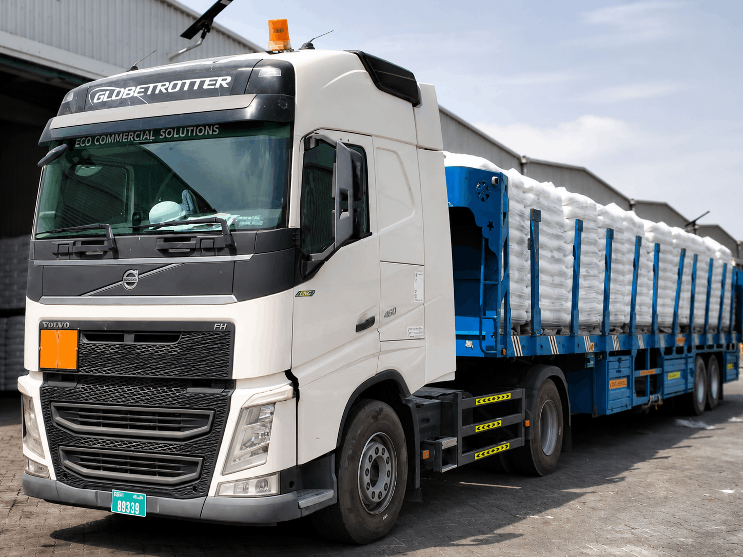 Flatbed Trailer - Focus Global UAE transport fleet